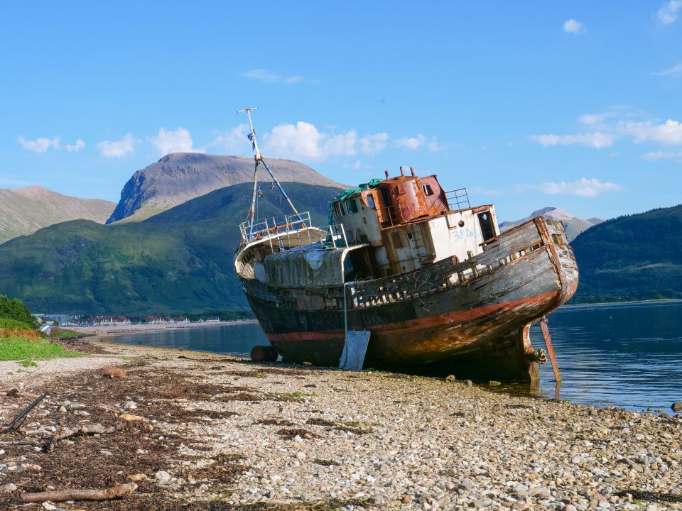 Ben Nevis and Old Coal Boat